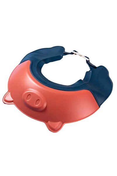 Flippy Children's Bathroom Protection Visor, Fippy, Piglet Pattern, Adjustable Size, 23x23 cm, Red