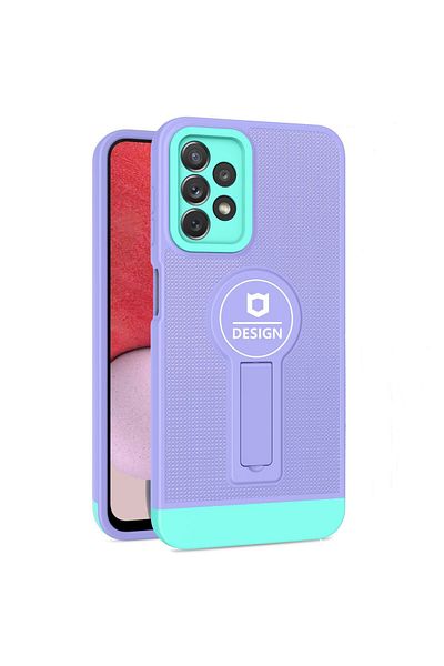 OEM Armor Design Case with Stand for iPhone 12 Pro, Purple/Blue, Magnetic Car Holder,