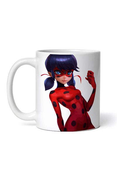 OEM Cană albă personalizată, Miraculous Ladybug Childish, Inovatix®. 330ml