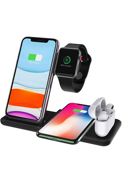 OEM FastCharge Flippy 4 In 1 Wireless Charger, foldable design, 15W, Compatible with Apple W