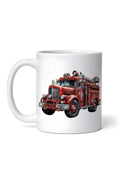 OEM Cană albă personalizată, Mașină de pompieri, Inovatix®. 330 ml