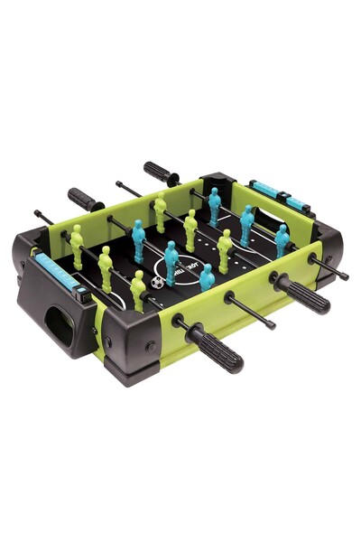 Flippy Foosball Table, 12 Players, 4 Handles, Scoreboard, Metal & ABS, 36.5x35.5x8 cm, Multicolor/Gr