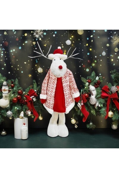 Flippy Decorative Christmas Figurine Reindeer, Telescopic Legs, Adjustable Height 42-80 cm, with Coa