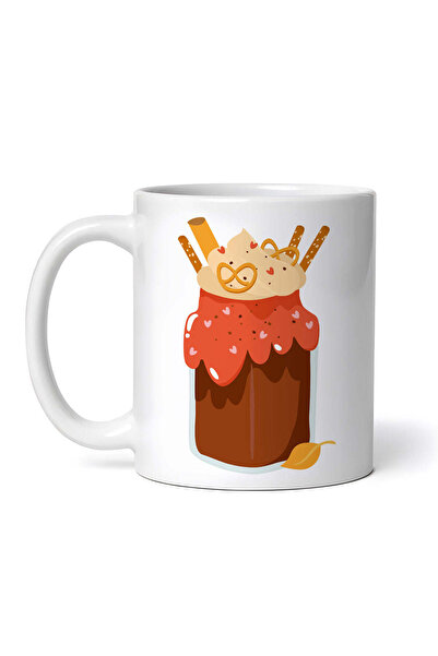 OEM Cană albă personalizată, milkshake cu scorțișoară, Inovatix®. 330 ml