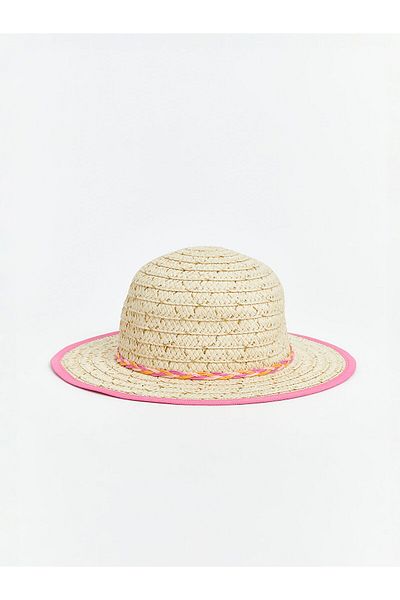 LC Waikiki Baby Girl Straw Hat with Bow Detail