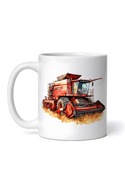 OEM Εξατομικευμένη λευκή κούπα, γεωργικό μηχάνημα Felix, INOVATIX®. 330ml