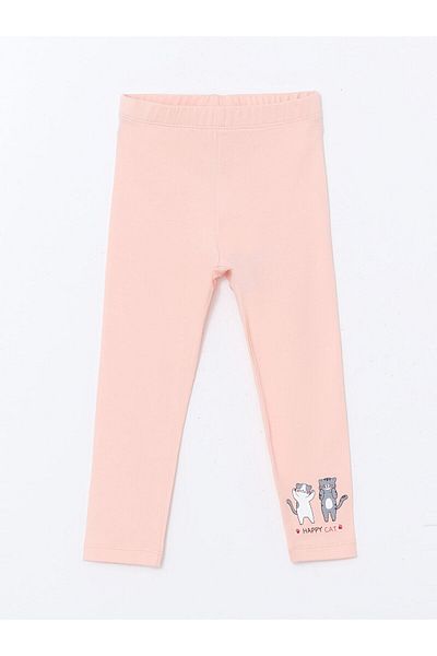 LC Waikiki Printed Girls' Tights with Elastic Waistband