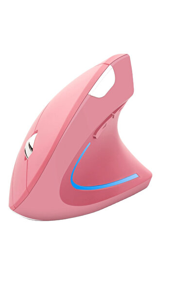 Cloody Pilli Dikey Ergonomik Kablosuz Mouse Fare Wireless 2000 Dpı 6 Pembe
