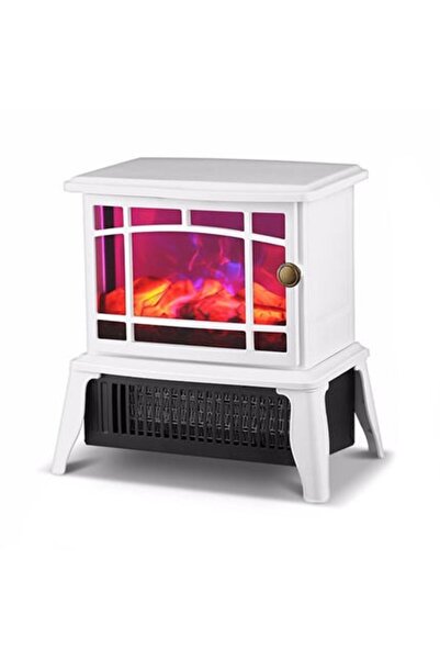 Flippy electric fireplace, 1500W, with flame effect, 25 x 16 x 25 cm, White