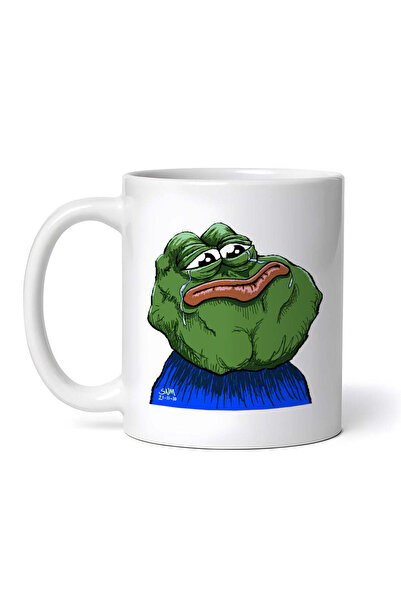 OEM Εξατομικευμένη Λευκή Κούπα, Meme Pepe The Frog Angry Face With Tears, Ino...