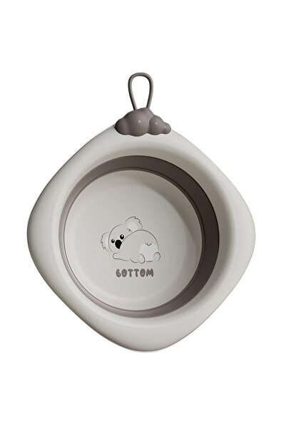 Bibilel Cădiță pliabilă pentru bebeluși, Romb Koala, gri, 30x30x3,5 cm, 4L