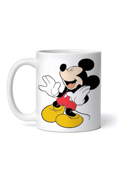 OEM Εξατομικευμένη λευκή κούπα, χαρούμενος Μίκυ Μάους, INOVATIX®. 330ml