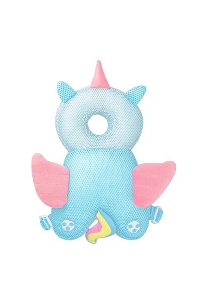 Flippy Backpack Head Protection Pillow, Unicorn Baby Headrest, Mesh Design, 3...