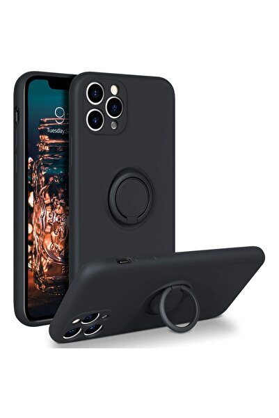 OEM Husa protectie compatibila cu Apple iPhone 11 Pro Liquid Silicone Ring cu...