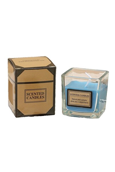 Flippy Scented Candle in Transparent Glass, Freesia Scent, Blue (4.8 x 5.4 x 5.5 cm)