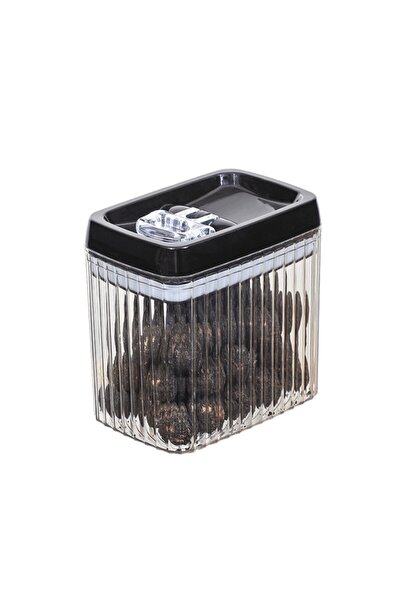 Flippy Plastic Container for Food/Items, Airtight, Wavy Texture, 15x10x15.5 cm, 1.5 L, Transparent