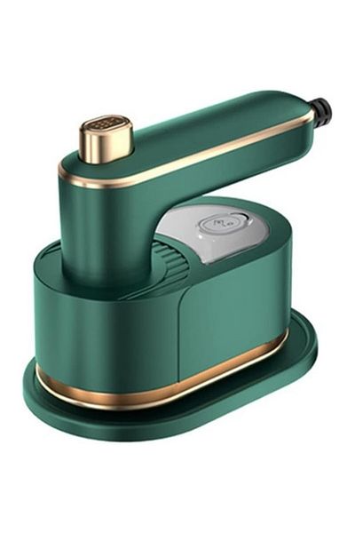 Flippy Fier de călcat mini, pliabil, portabil, vertical/orizontal, cu abur, 50 ml, 40W, 10,5x12 cm, verde