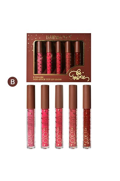 Teo Lipstick Set, KEVIN &amp; COCO, Be Mine 5 Colors, 14.4 x 10.9 x 2.5 cm, Pink/Red, Variant B