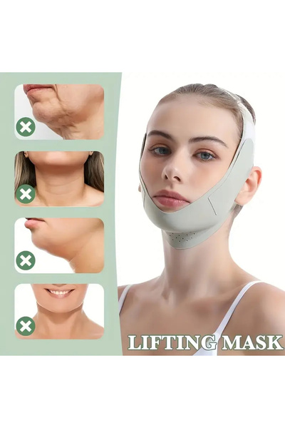 zeinapp قناع الوجه لليوجا قابل للتعديل على شكل حرف V وقابل للتنفس وقابل لإعاد...