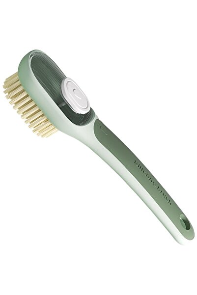 Flippy 2-in-1 Multifunction Brush – Dense Suede Brush with Liquid Reservoir, Long Handle, 20.1x4.3