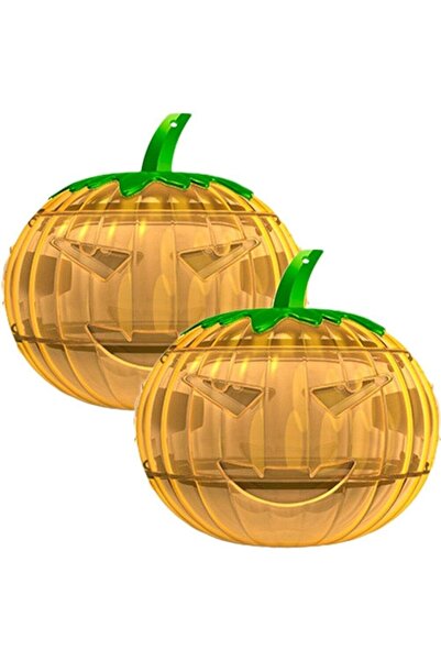 Flippy Set of 2 Insect Traps, Pumpkin Shape, 12x9.2x12.2 cm, ABS, Orange
