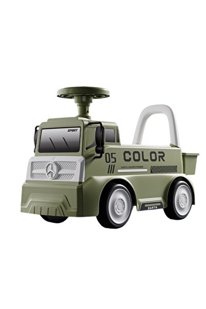 dalip Kids Ride-On Truck, Age 3+, Horn, Storage Box, 62x26x40 cm, Green