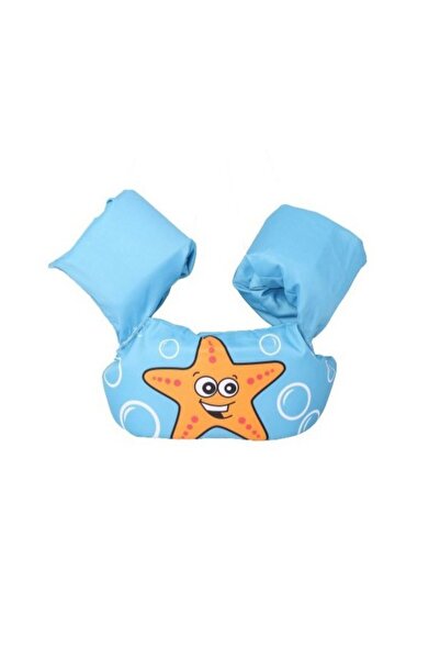 Flippy Children's life jacket with swimming fins, Flippy, Blue, Starfish pattern