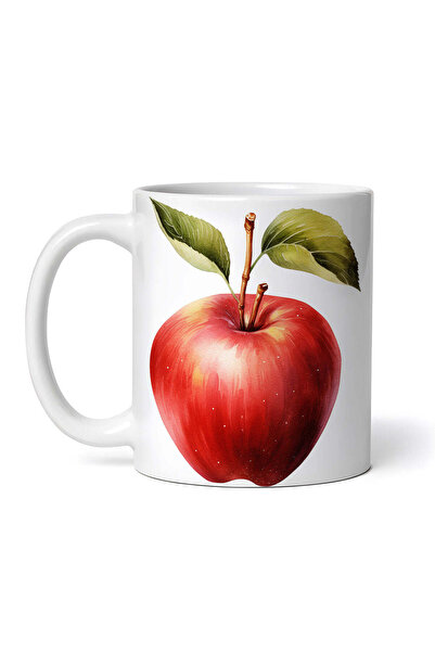 OEM Cană albă personalizată, Măr Roșu, INOVATIX®. 330ml