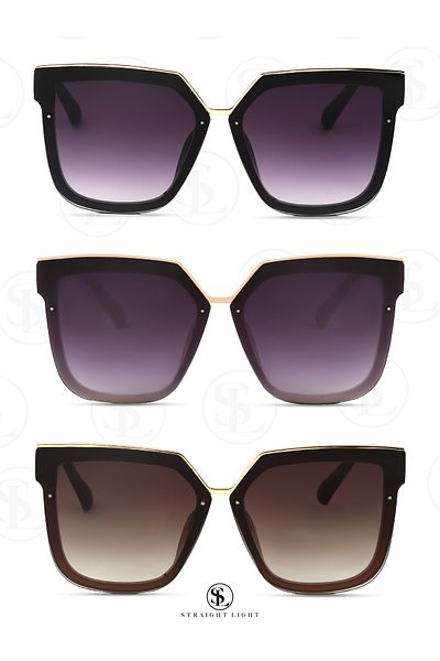 Straight Light AVANTAGED Most Trendy Women's 3-PIECE UNISEX SUNGLASSES SET