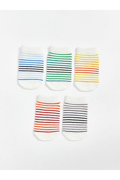 LC Waikiki Striped Baby Boy Booties Socks Pack of 5