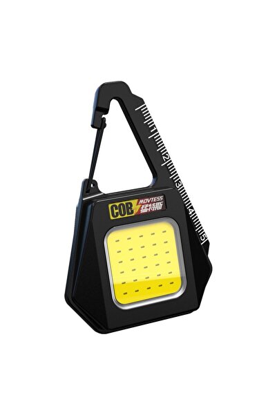 Flippy Keychain Flashlight, Waterproof, USB-C Charging, COB, 8 x 5.3 cm, 500 mAh, 5W, Black Yellow