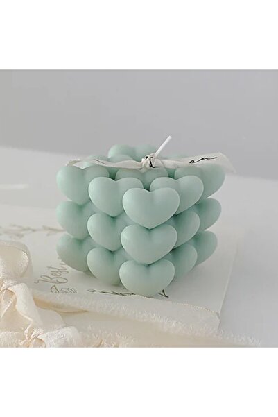 OEM Decorative Scented Candle Abstract Heart Cube Pattern, Candles for Various Occasions, 6