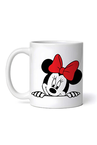 INOVATIX Personalized White Mug, Minnie With Red Bow, Inovatix®. 330ml