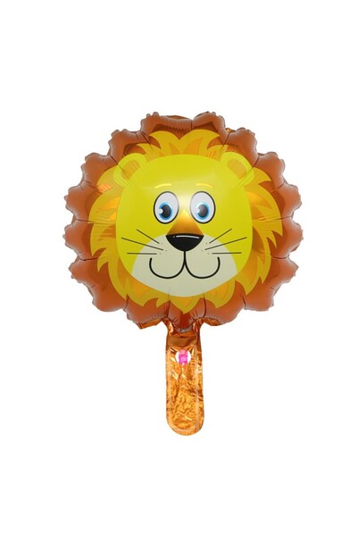 Teo Balon din Folie Metalizata, , Mini Figurine Animalute, Model Leu, Tematic...