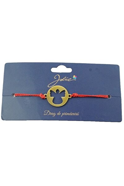 Crocodileskids Χρυσό βραχιόλι από ανοξείδωτο ατσάλι με αγγελικό νόμισμα