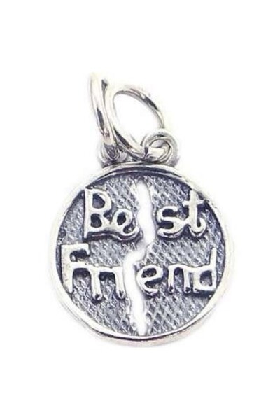 Bibilel 925 Sterling Silver Pendant, Bestfriend, Round Model