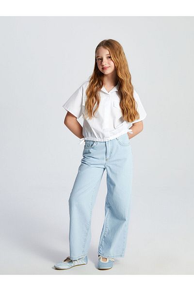 LC Waikiki Pantaloni de jeans pentru fete cu talie elastică reglabilă