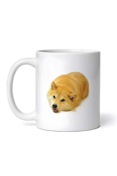 OEM Εξατομικευμένη Λευκή Κούπα, Αστείο Μιμίδιο Shiba Inu με Γλώσσα Έξω, Inova...