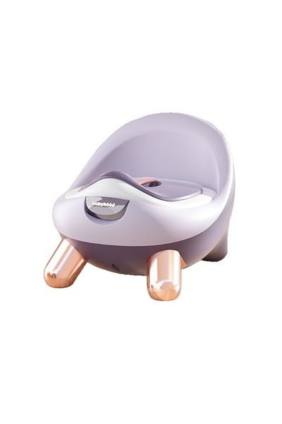 Flippy Olită pentru copii, rabatabilă, portabilă, cu capac, model prietenos, non-toxică, auriu violet