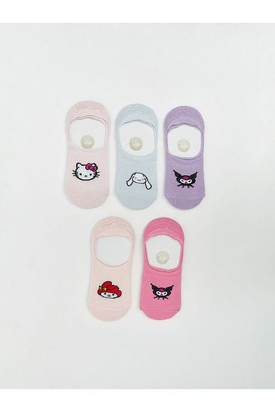 LC Waikiki Чорапи за момичета с шарки Hello Kitty, 5 броя