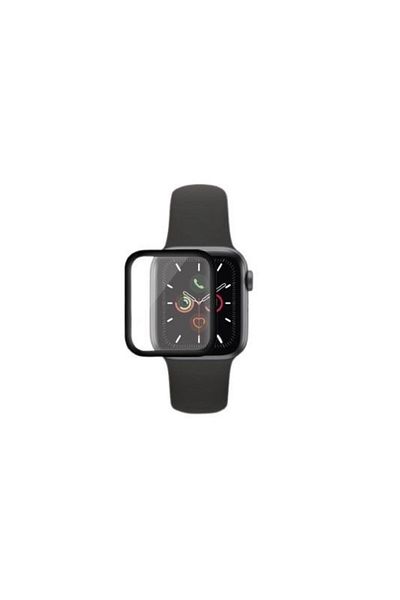 Teo Folie Sticla pentru Apple Watch Series 2/3 38 mm adeziv pe margine Negru