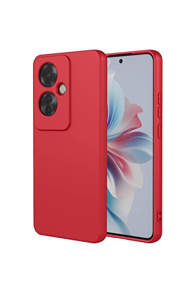 Flippy Protective Case, Flippy, for Oppo Reno 11 F, Liquid Silicone, Wireless Charging, Red