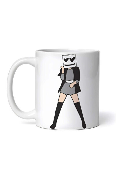 OEM Cană albă personalizată, pantaloni scurți Marshmello, INOVATIX®. 330ml