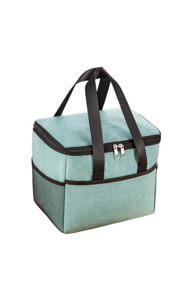 Flippy Thermal Lunch Bag, Phone and Cutlery Compartments, Multifunctional, 24x18x21 cm, Green