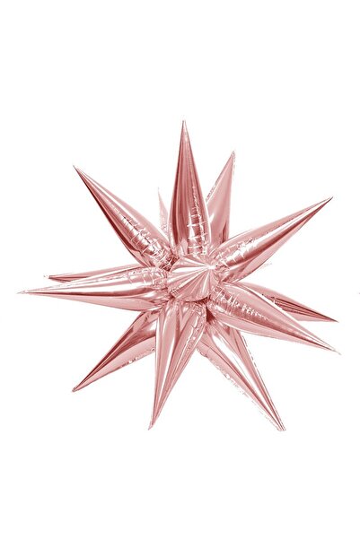 Flippy Balon folie, Flippy, stea 3D, 66 cm, umflat cu aer sau heliu, roz