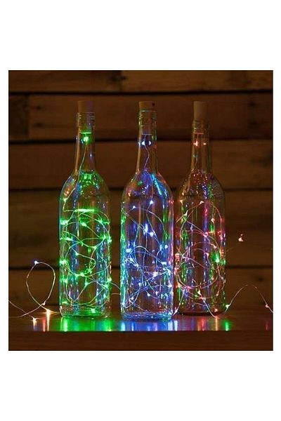 Teo Christmas Battery-Powered Linear Type, 2 Light Sets, Copper Wire 5 m 50 LEDs, Multicolor