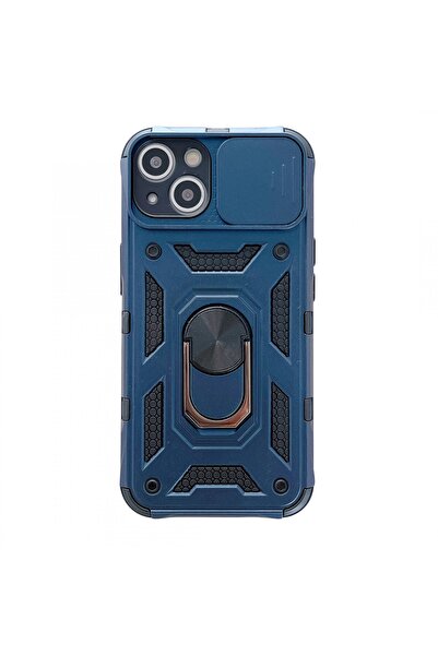 OEM Защитен калъф, съвместим с Apple iPhone 13 Defender Model 4 със стойка, син