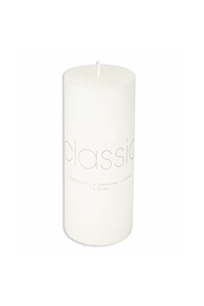 Flippy Decorative Candle, Flippy, Smokeless and Fragrance-Free, 7 x 15 cm, 500 g, Burns 72h, Ivory White