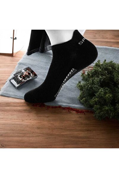 HAYEL 3 чифта черни висококачествени мъжки спортни чорапи, безшевни