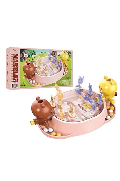 Flippy Interactive Toy, Flippy, Teddy Bear Model, Board Game, 2 Players, 19 x 7 x 11.3 cm, Pink